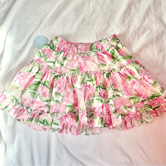 Hill House Paz Skirt Pink Hydrangeas size M NWT - Picture 1 of 6